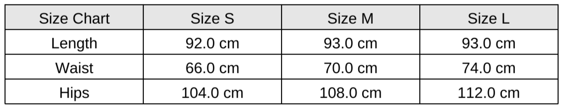 Mélanie Suit size guide